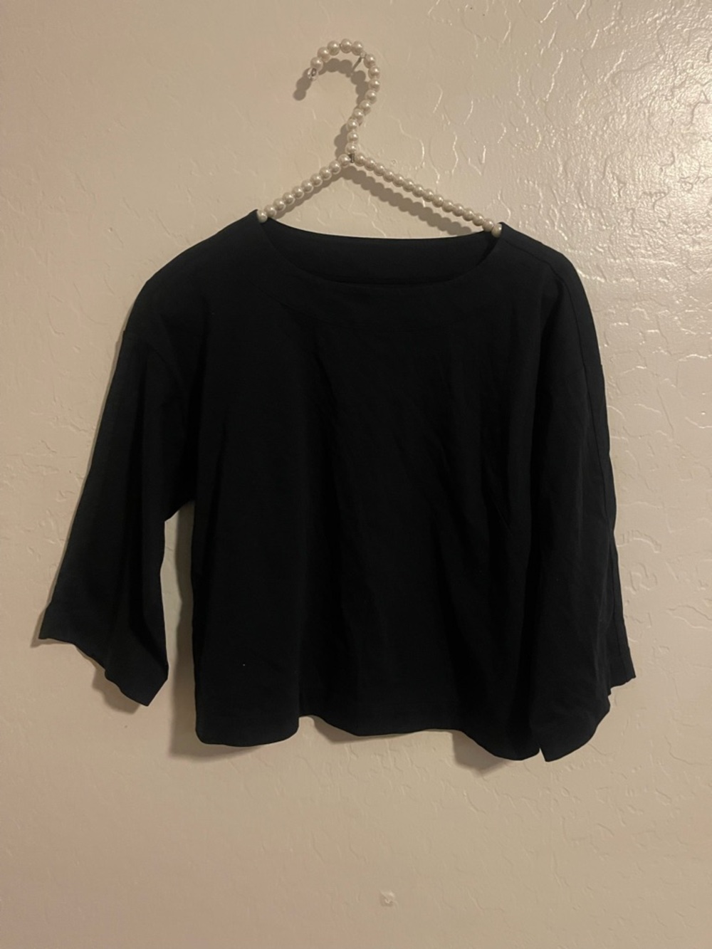 Everlane navy 3/4 Sleeve Boatneck Top